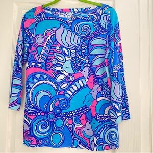 Lilly Pulitzer size Medium Alida in Top Sea Jewels Boatneck